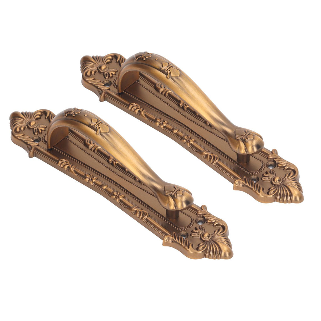 2 Set Sliding Barn Door Handles and Pulls Aluminum Alloy Bronze Pull Handle for Sliding Doors Gates with Screws