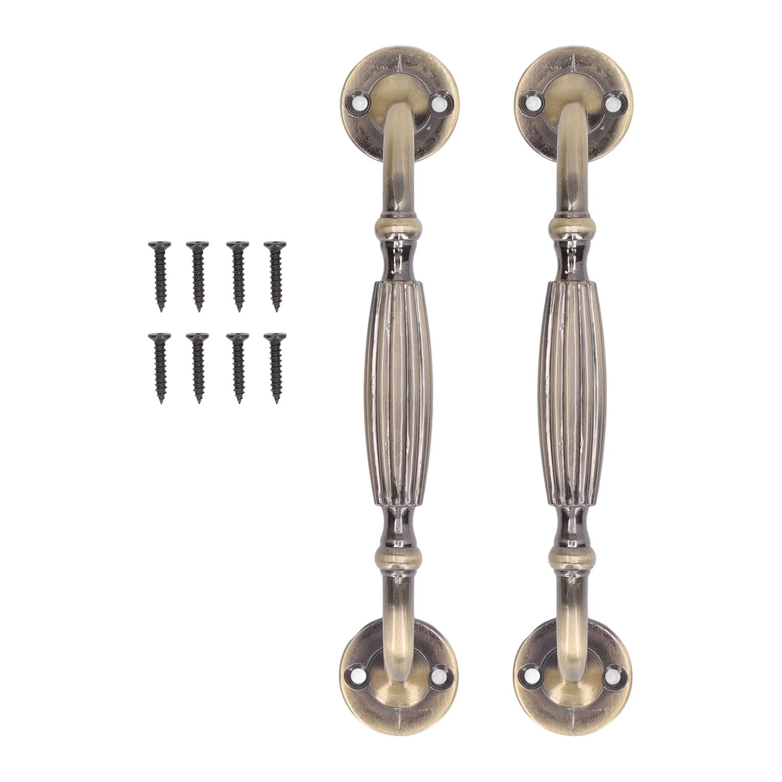 2 Sets Antique Bronze Door Handles Professional Exquisite Vintage Door Handles for Entrance Door Cabinet Drawer