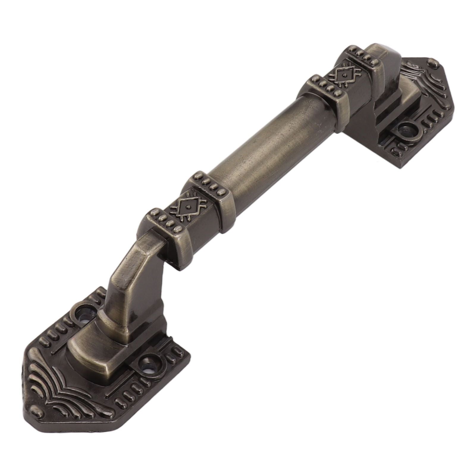 2Pcs Antique Barn Door Handles Bronze Color Easy Mounting Vintage Drawer Handle with Screws for Interior Drawer Garage