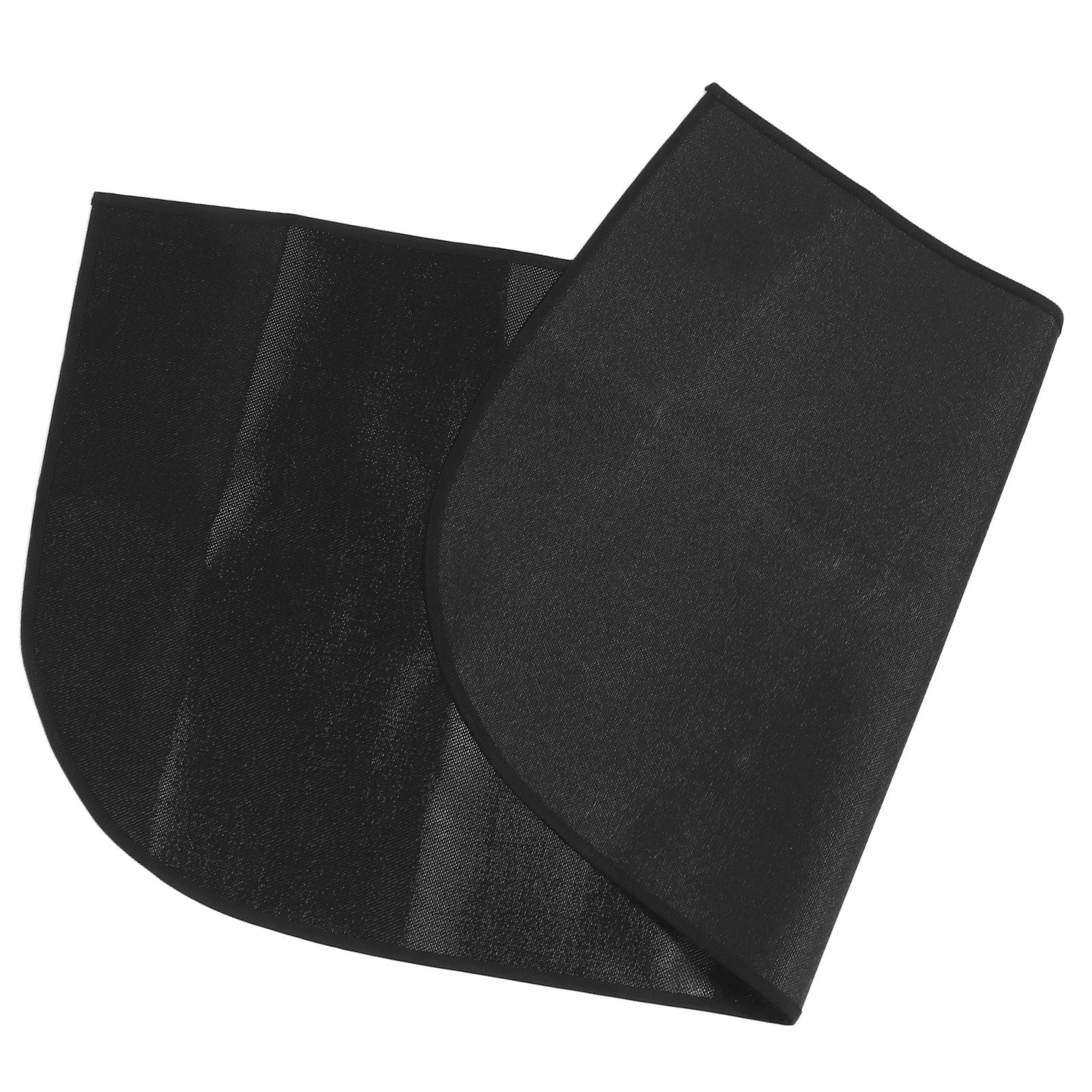 Fireproof Fireplace Mat Black Portable Stove Hearth Pad Slip Proof Under Grill Mat for Household Barbecue 100cm