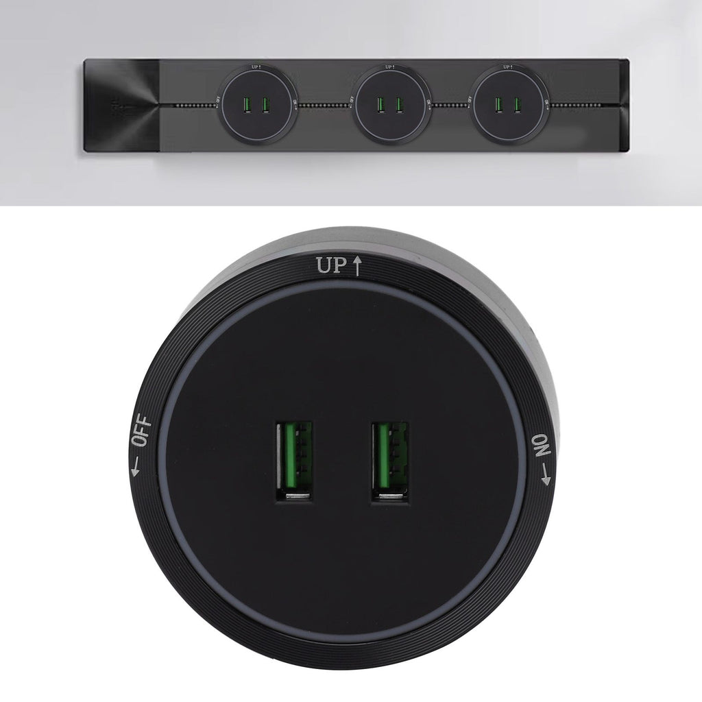 Power Track Socket Surface Mount USB Electric Socket Outlet 180 to 250v for Home Kitchen Sideboard Cabinet