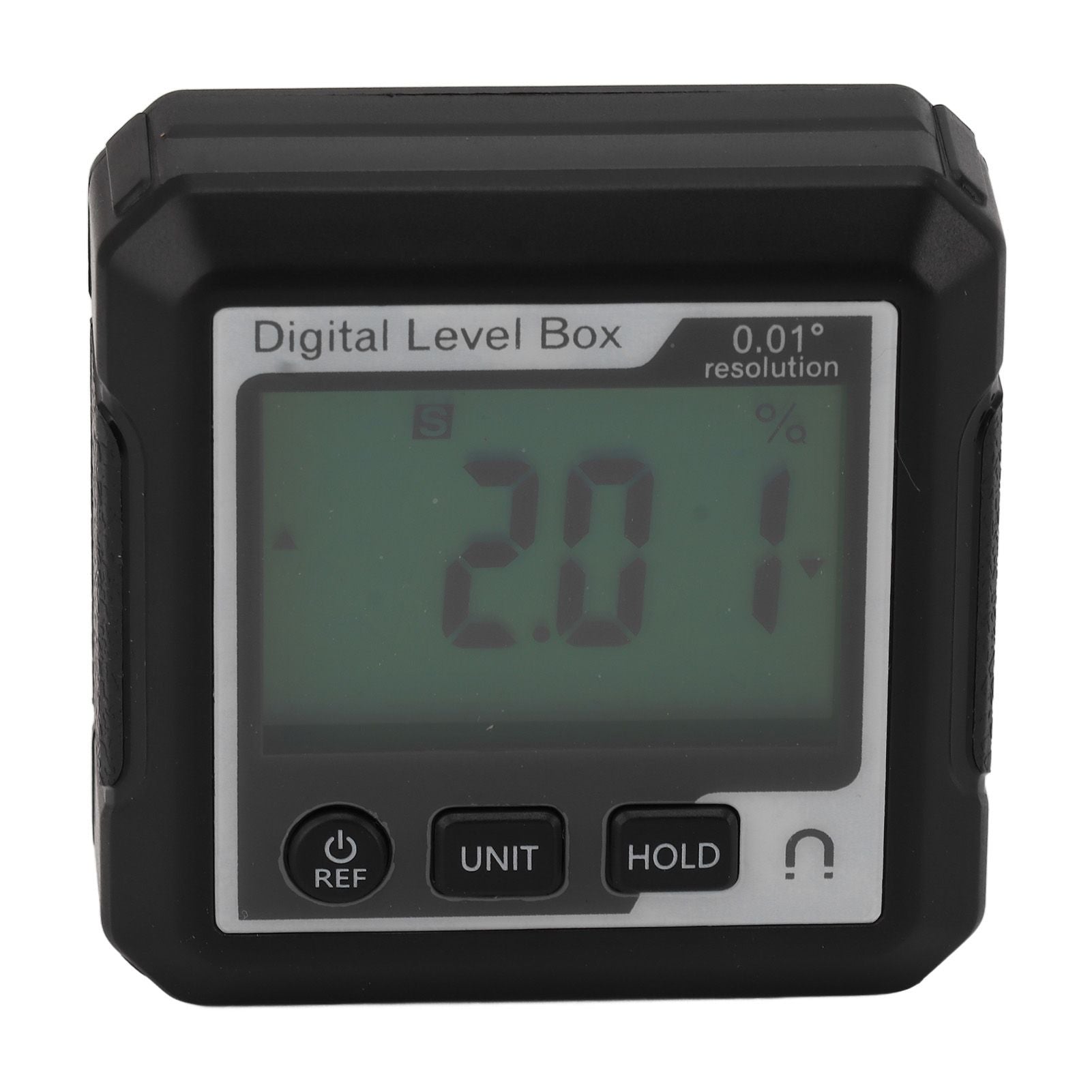 Digital Level Box Magnetic Data Lock Angle Slope Conversion Protractor Angle Finder Gauge for Carpentry Building Masonry Bevel Black White