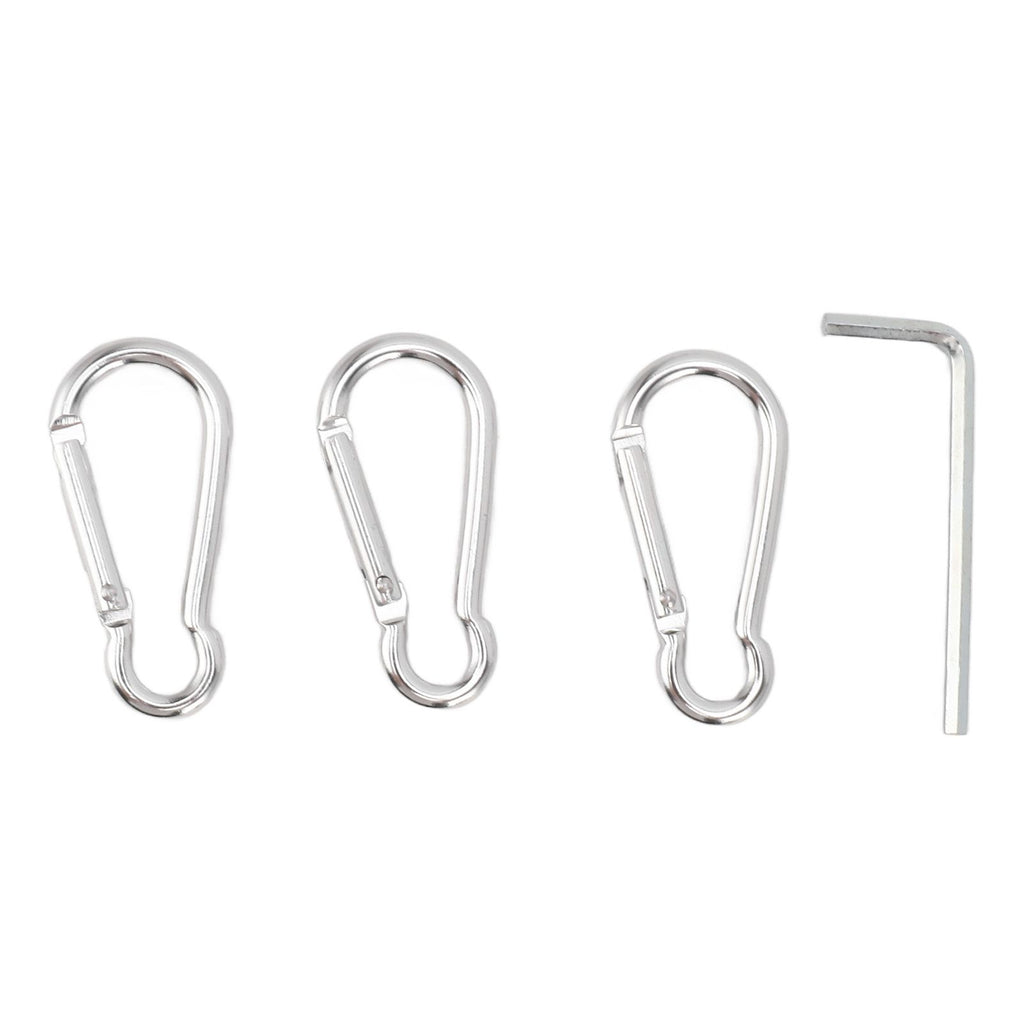 2 Pcs G3/4 Flag Pole Rings Aluminium Alloy 360° Rotating Anti Wrap Spinning Flagpole Mounting Clip Kit Silver