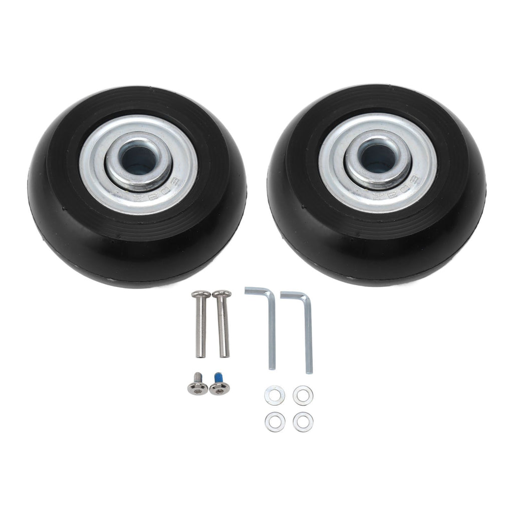 2pcs Suitcase Caster Wheels Replacement Mute Rubber Swivel Caster Wheels Bearings Repair Kits 50mm X 18mm