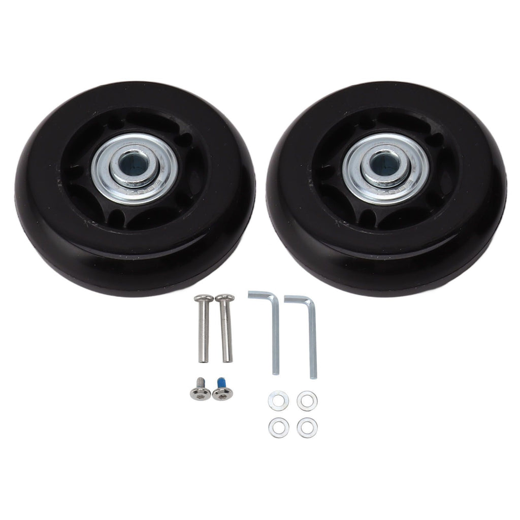 Luggage Wheel Replacement Kit Silent Operation Dual Bearing Swivel Caster Wheels Bearings Repair for Trolley Case Suitcase 60x18mm/2.4x0.7in