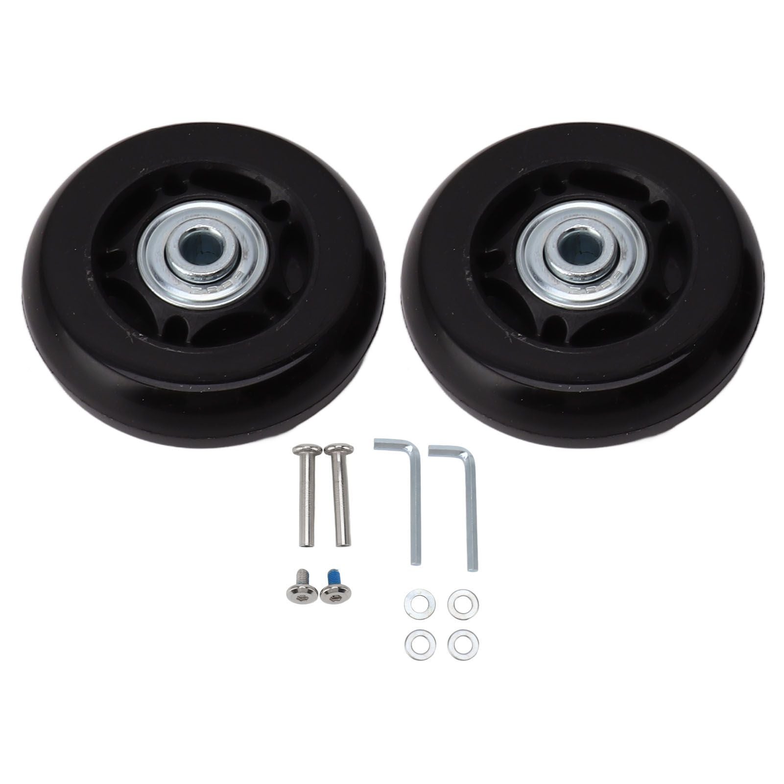 Luggage Wheel Replacement Kit Silent Operation Dual Bearing Swivel Caster Wheels Bearings Repair for Trolley Case Suitcase 64x24mm/2.5x0.9in