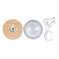 6cm 3D Crystal Ball Luminous Clear Sculpture Round Astronomy Ball Miniature Sculpture Ball Night Light Moon Crystal Ball