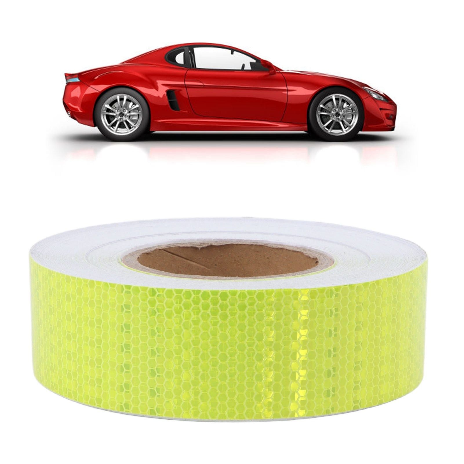 Pure Color Fluorescent Yellow Reflective Tape Warning Reflective Strip for Cars Motorcycles Bicycles