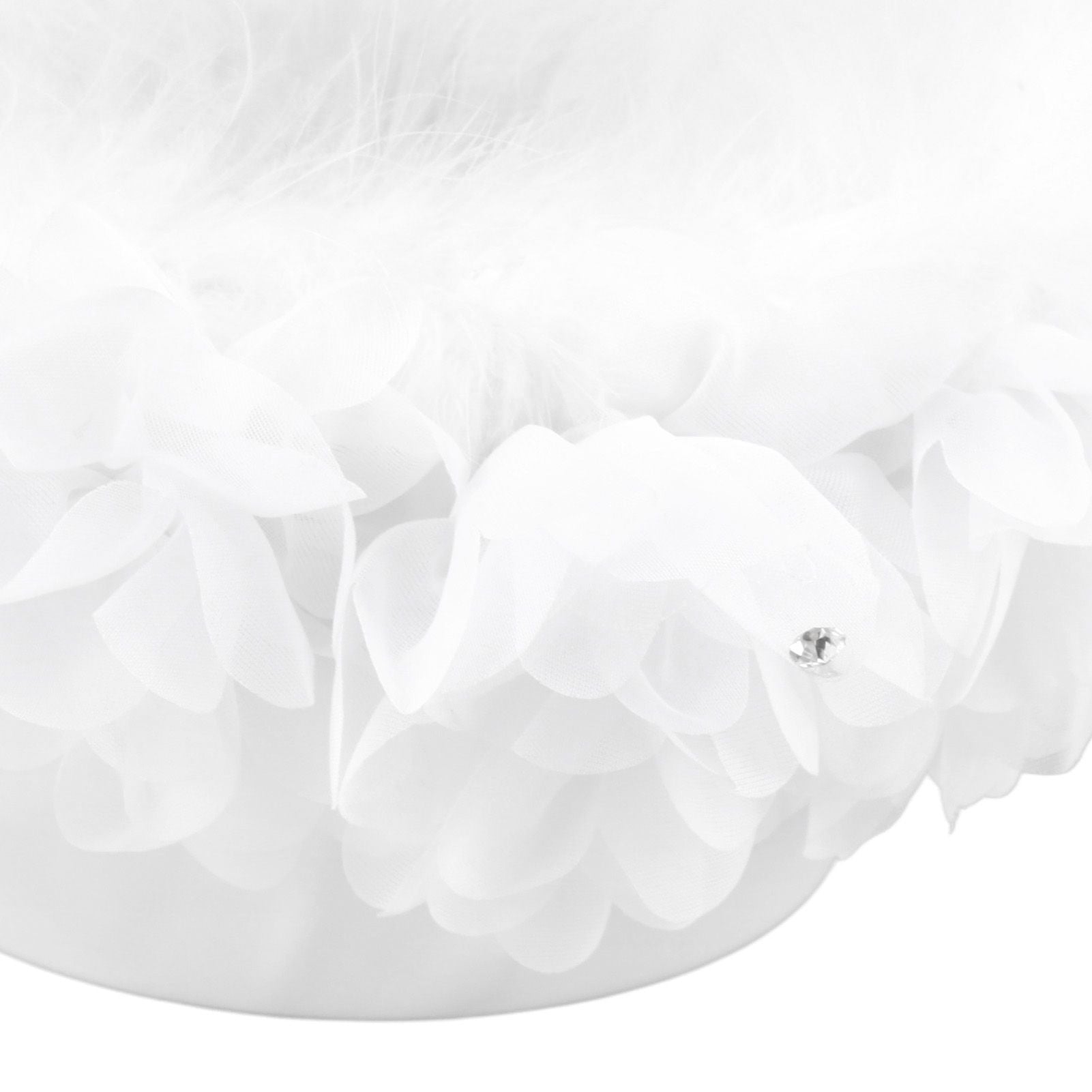White Flower Girl Basket Petal Beads Decoration Handheld Bridesmaid Scattering Wedding Basket