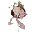 Romantic Rose Bridal Wedding Bouquet Artificial Silk Flowers Fake Flowers Bridesmaid Bouquet Home Party Decoration Rose Red
