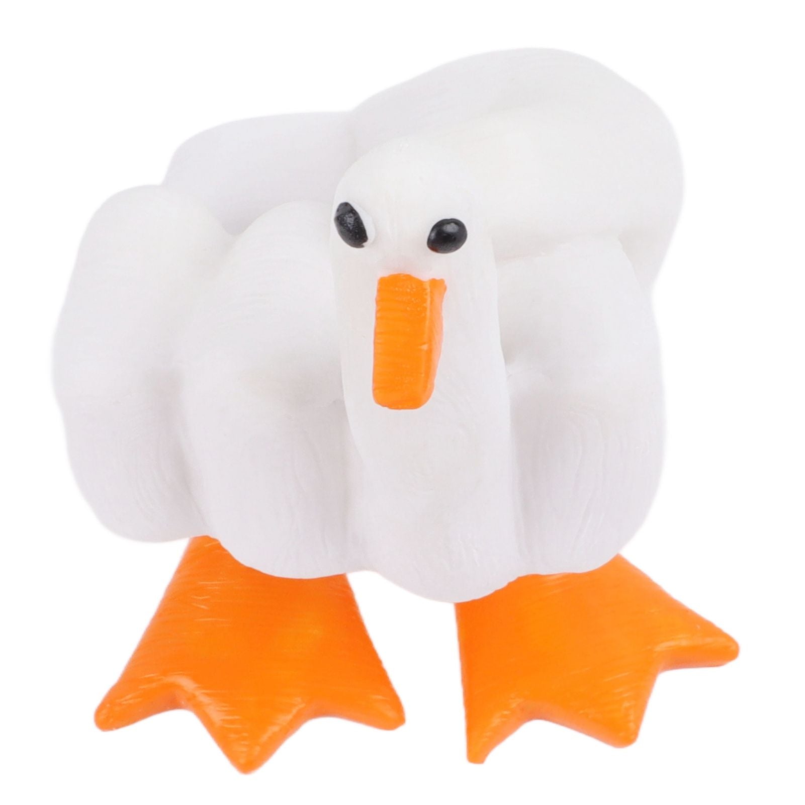 Middle Finger Duck Decoration Funny Little Duck Resin Figurine Ornament Decor Resin Craft Decoration Sculpture Statue for Home Office Desktop Housewarming Gift