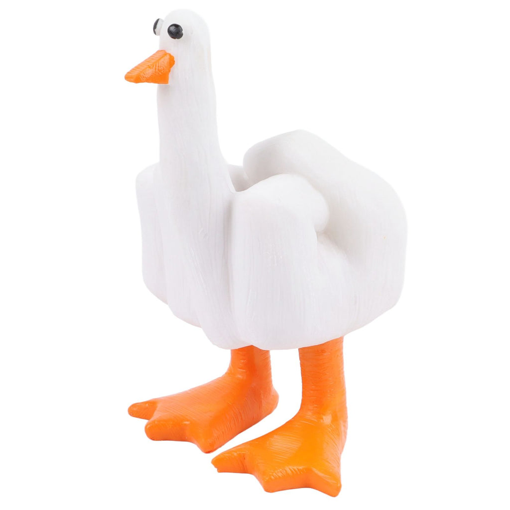 Middle Finger Duck Decoration Funny Little Duck Resin Figurine Ornament Decor Resin Craft Decoration Sculpture Statue for Home Office Desktop Housewarming Gift