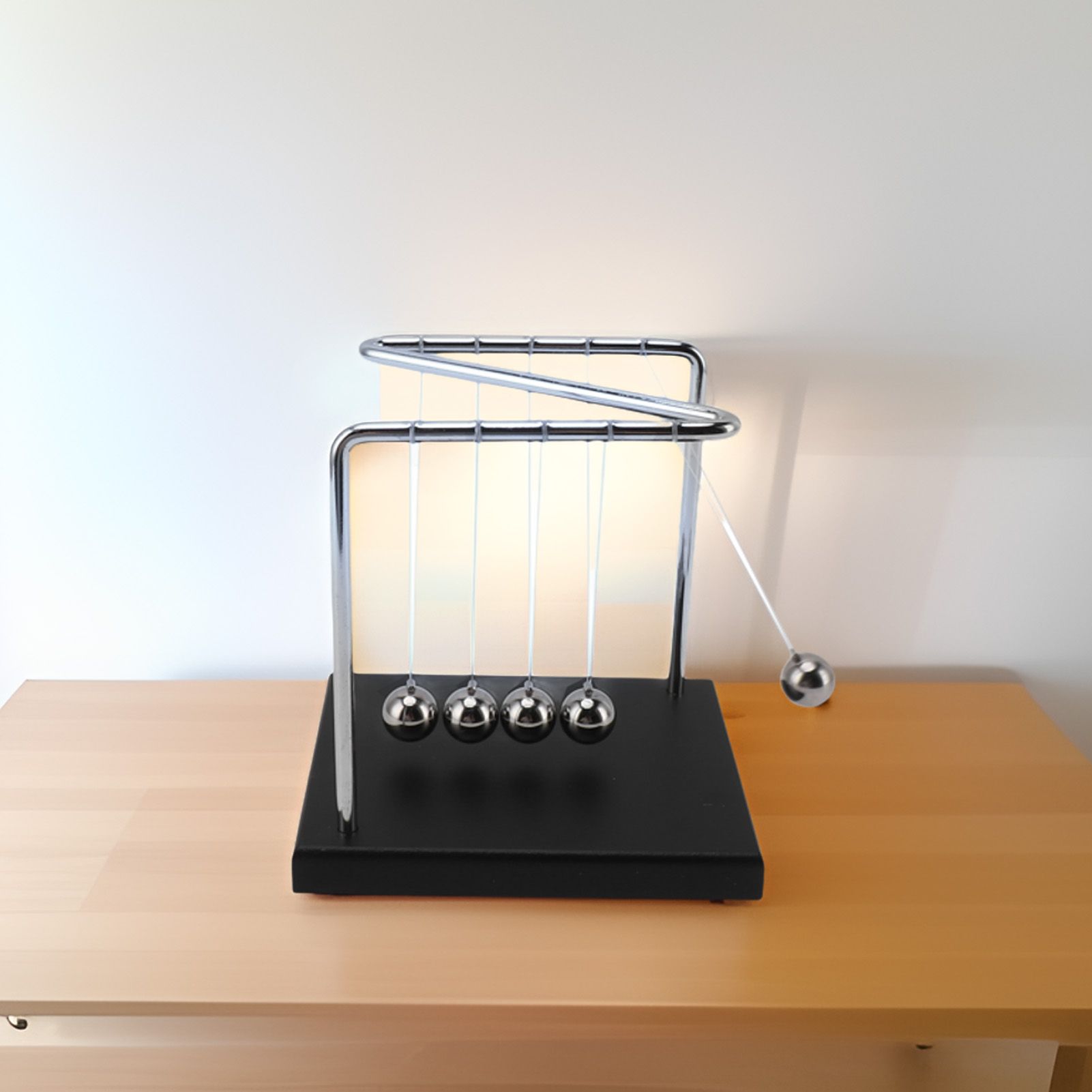 Balance Steel Swing Balls Z Shape N Shape Wooden Base Pendulum Ball for Home Decoration Fun Science Accessories