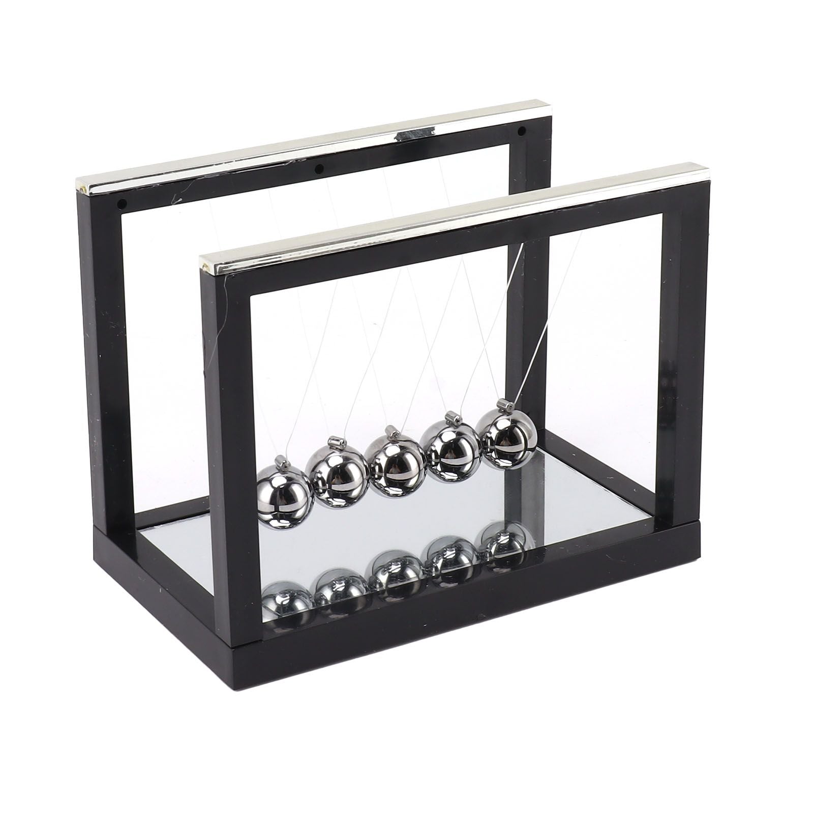 Newton Cradle Balance Balls Stainless Steel Balance Balls Bottom Mirror Stress Reliefswing Balls Desktop Decoration Toy