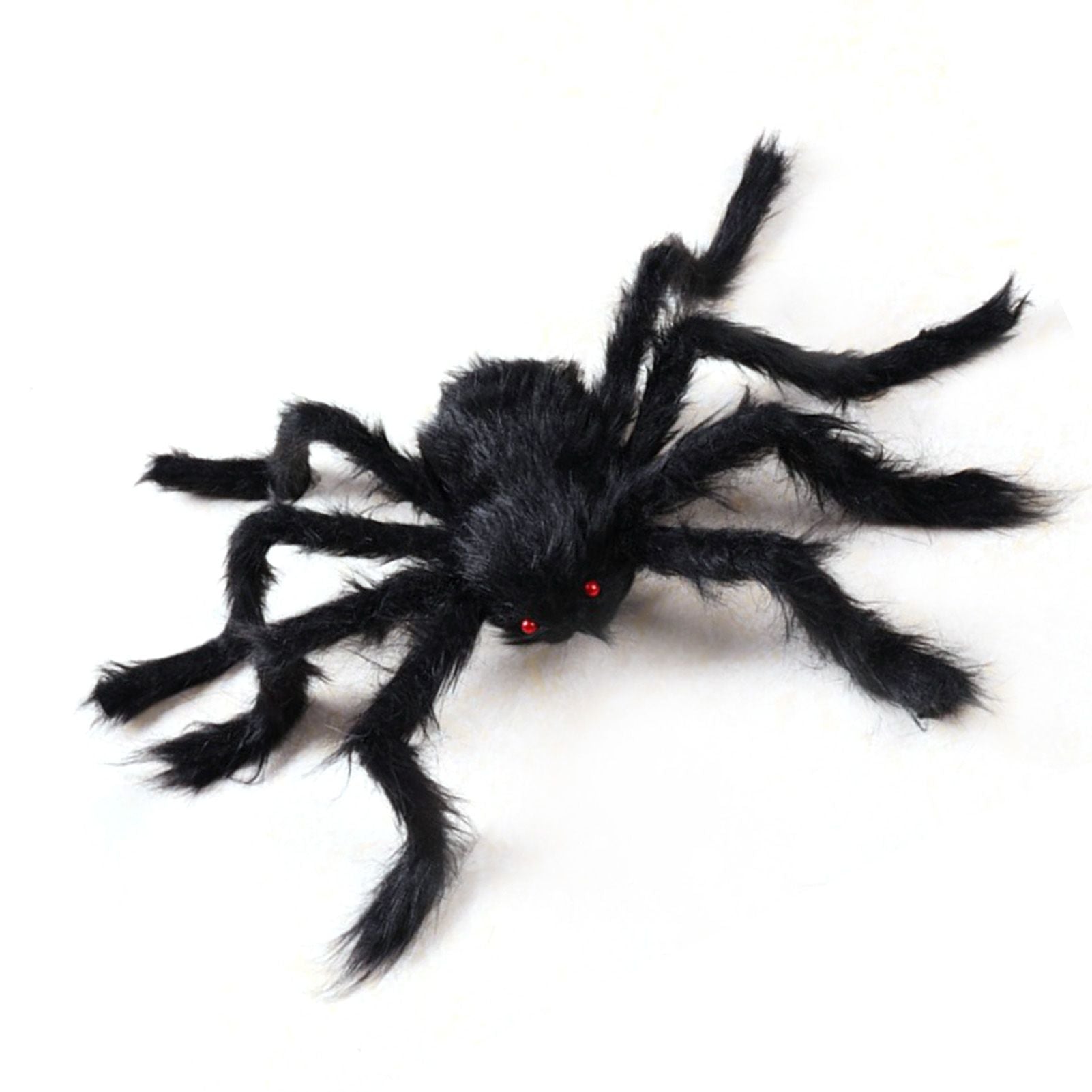 Giant Fake Spider Lifelike Halloween Posable Black Soft Hairy Fake Spiders Scary Decorations for Yard Home 90cm