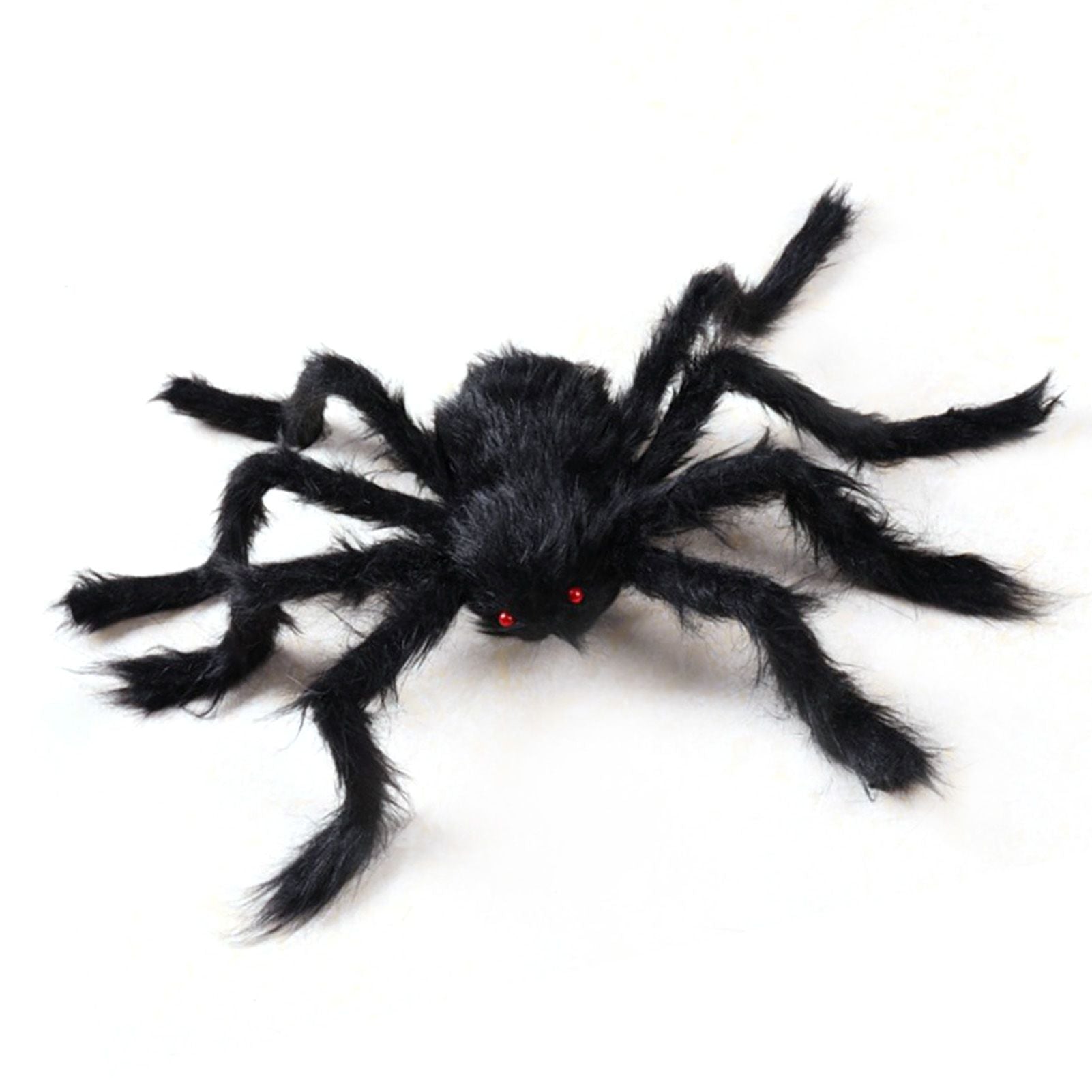Giant Fake Spider Lifelike Halloween Posable Black Soft Hairy Fake Spiders Scary Decorations for Yard Home 90cm
