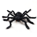 Giant Fake Spider Lifelike Halloween Posable Black Soft Hairy Fake Spiders Scary Decorations for Yard Home 200cm