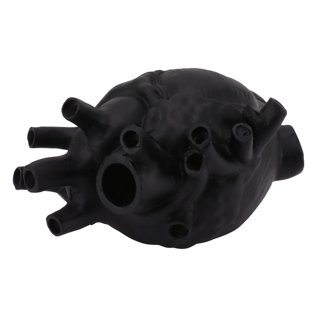 Heart Shaped Vase Decorative Modern Resin Exquisite Planter Pot for Home Office Bedroom Wedding Black