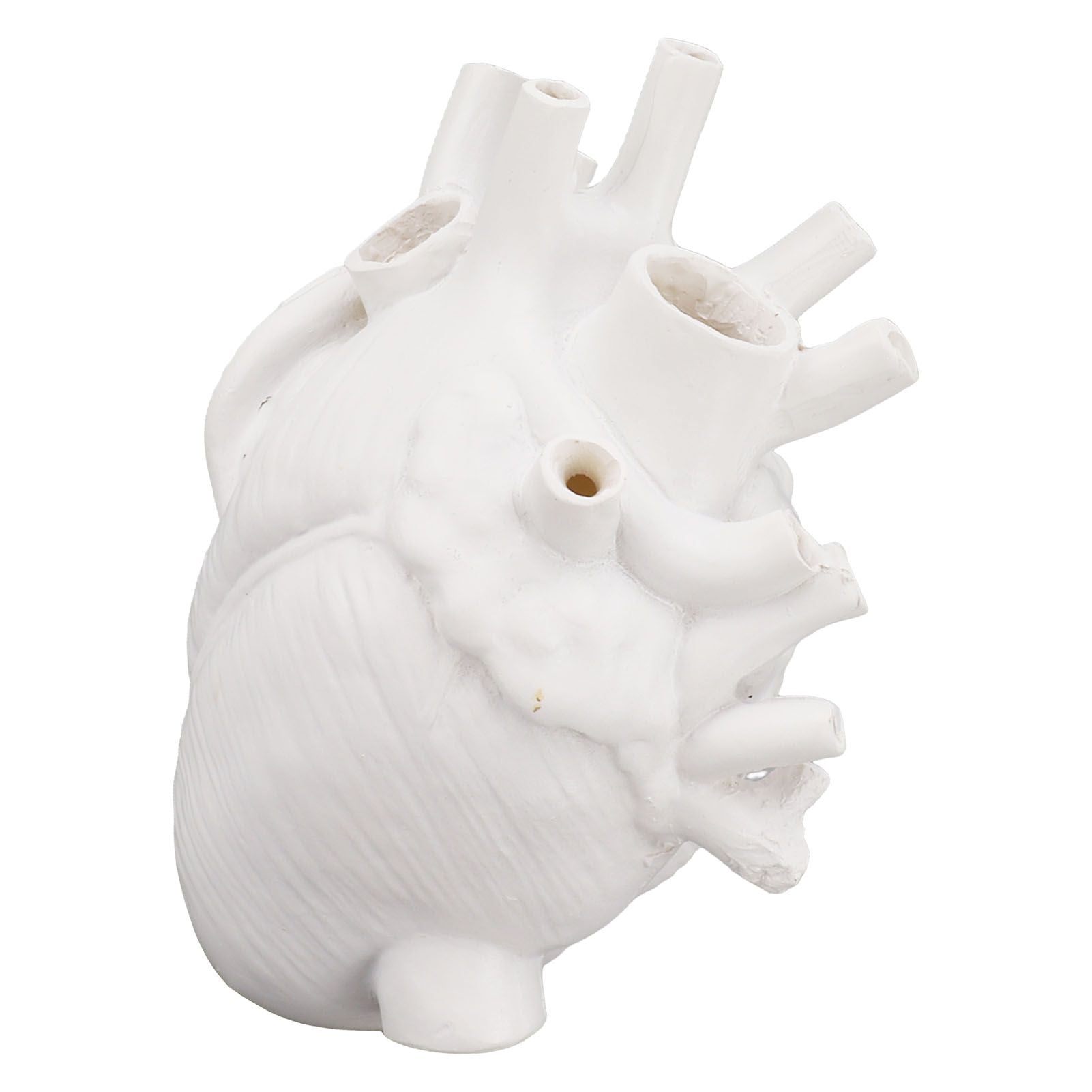 Heart Shaped Vase Decorative Modern Resin Exquisite Planter Pot for Home Office Bedroom Wedding White
