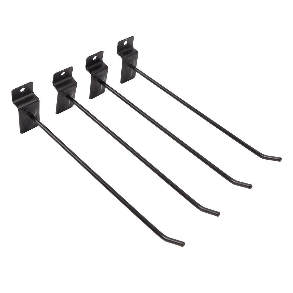 30PCS Panel Hooks Black Slatwall Hanger Thickened Easy Installation Anti Rust Display Pegs for Retail Garage