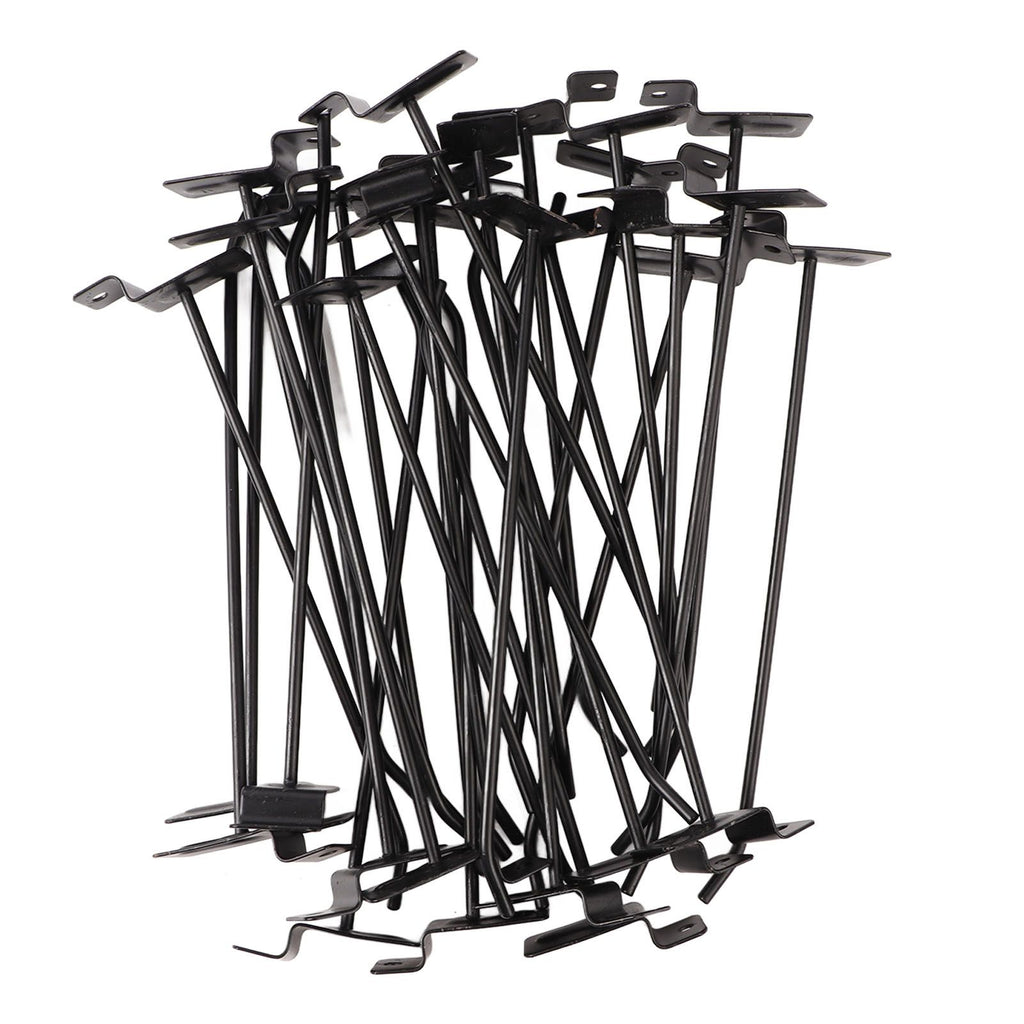 30PCS Panel Hooks Black Slatwall Hanger Thickened Easy Installation Anti Rust Display Pegs for Retail Garage