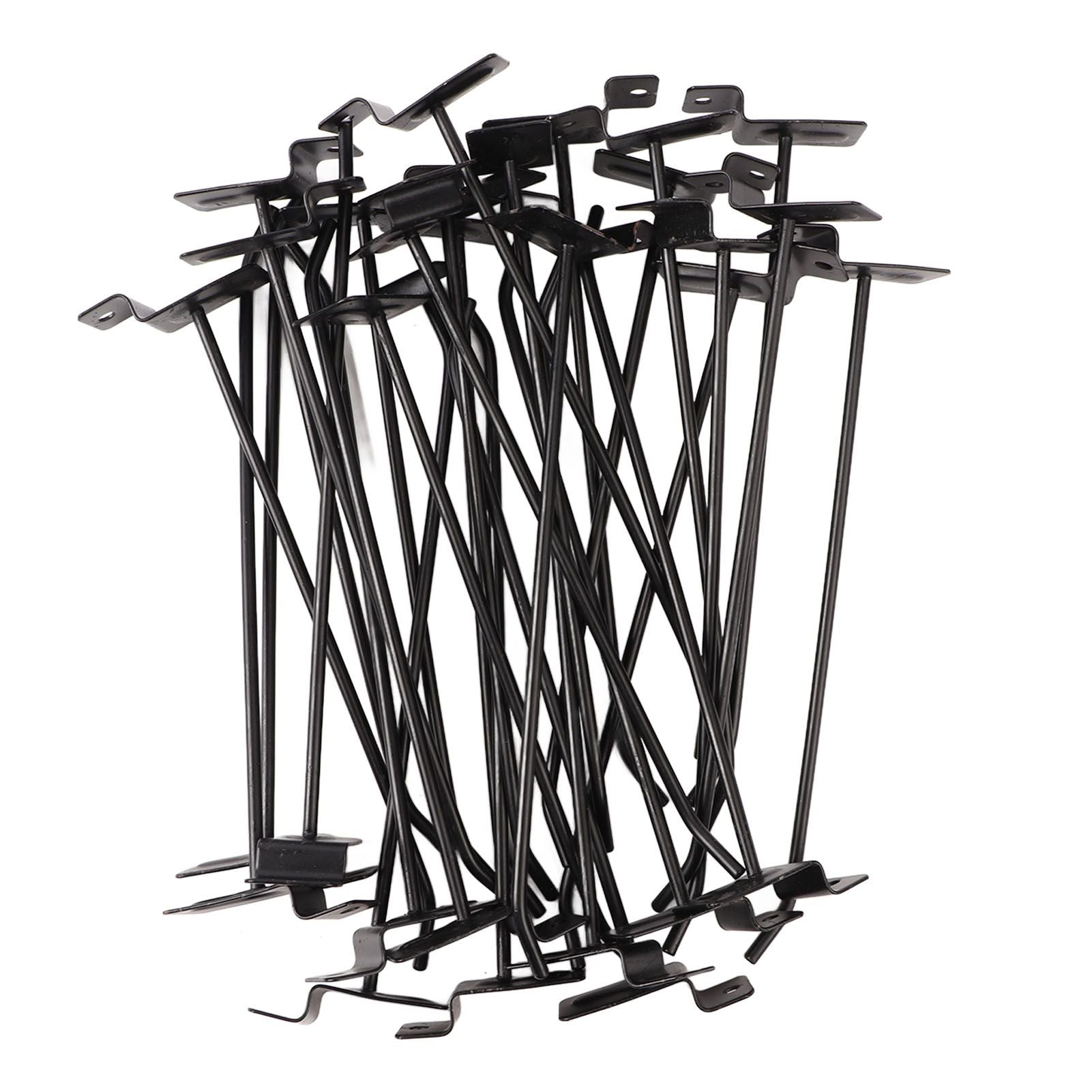 30PCS Panel Hooks Black Slatwall Hanger Thickened Easy Installation Anti Rust Display Pegs for Retail Garage