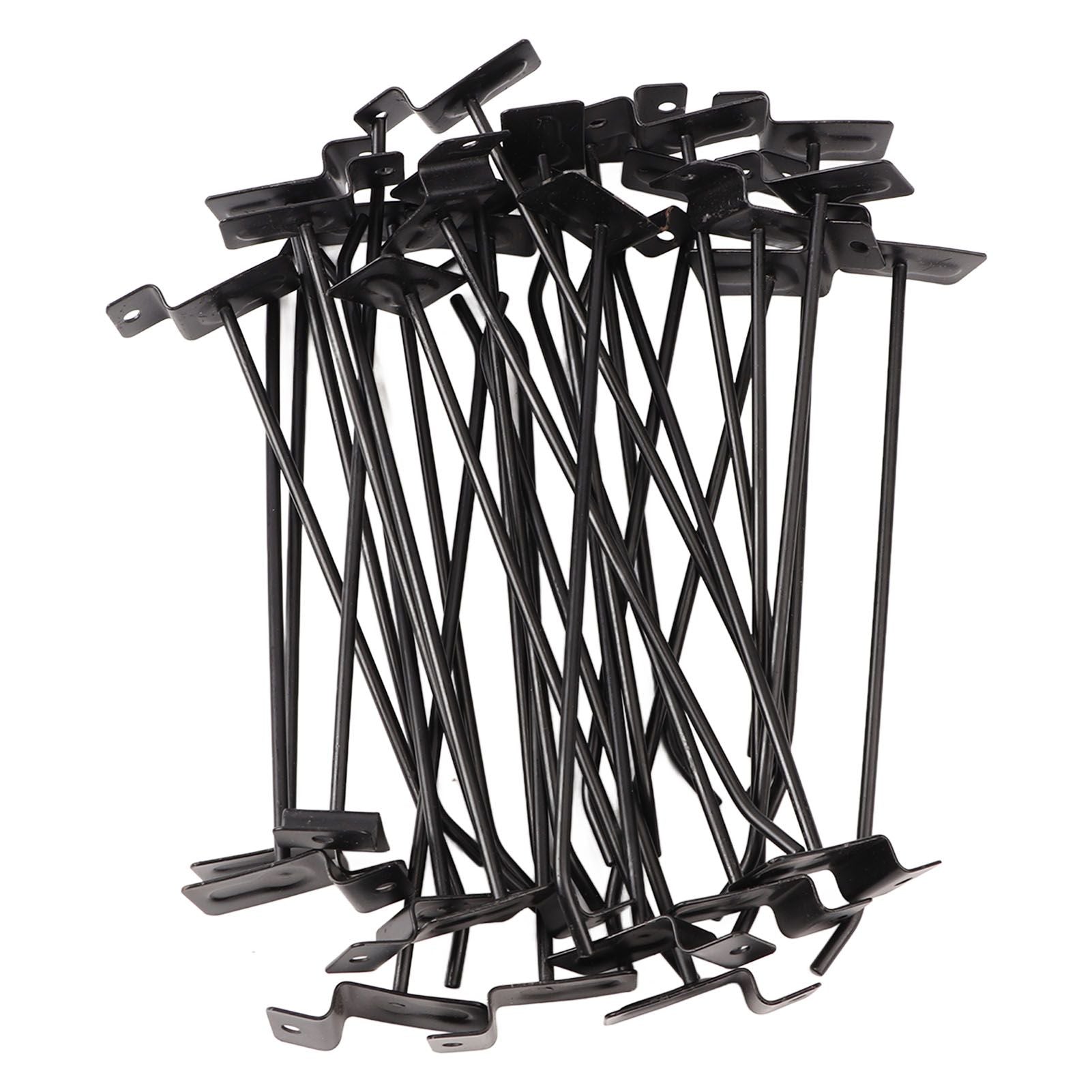 30PCS Panel Hooks Black Slatwall Hanger Thickened Easy Installation Anti Rust Display Pegs for Retail Garage