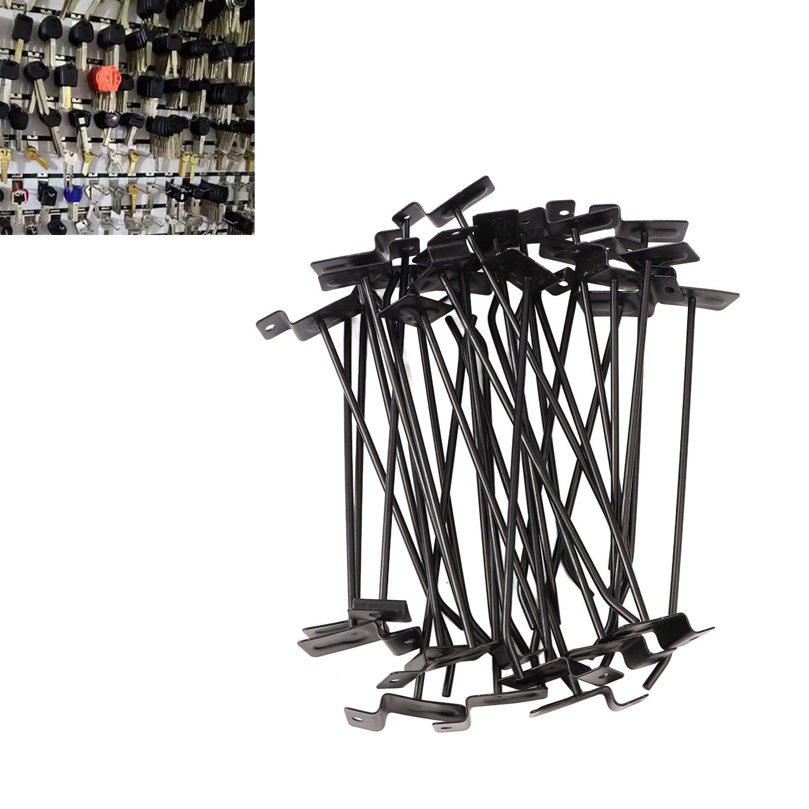 30PCS Panel Hooks Black Slatwall Hanger Thickened Easy Installation Anti Rust Display Pegs for Retail Garage