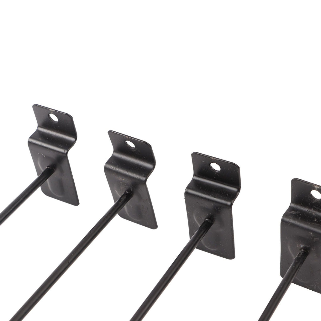 30PCS Panel Hooks Black Slatwall Hanger Thickened Easy Installation Anti Rust Display Pegs for Retail Garage