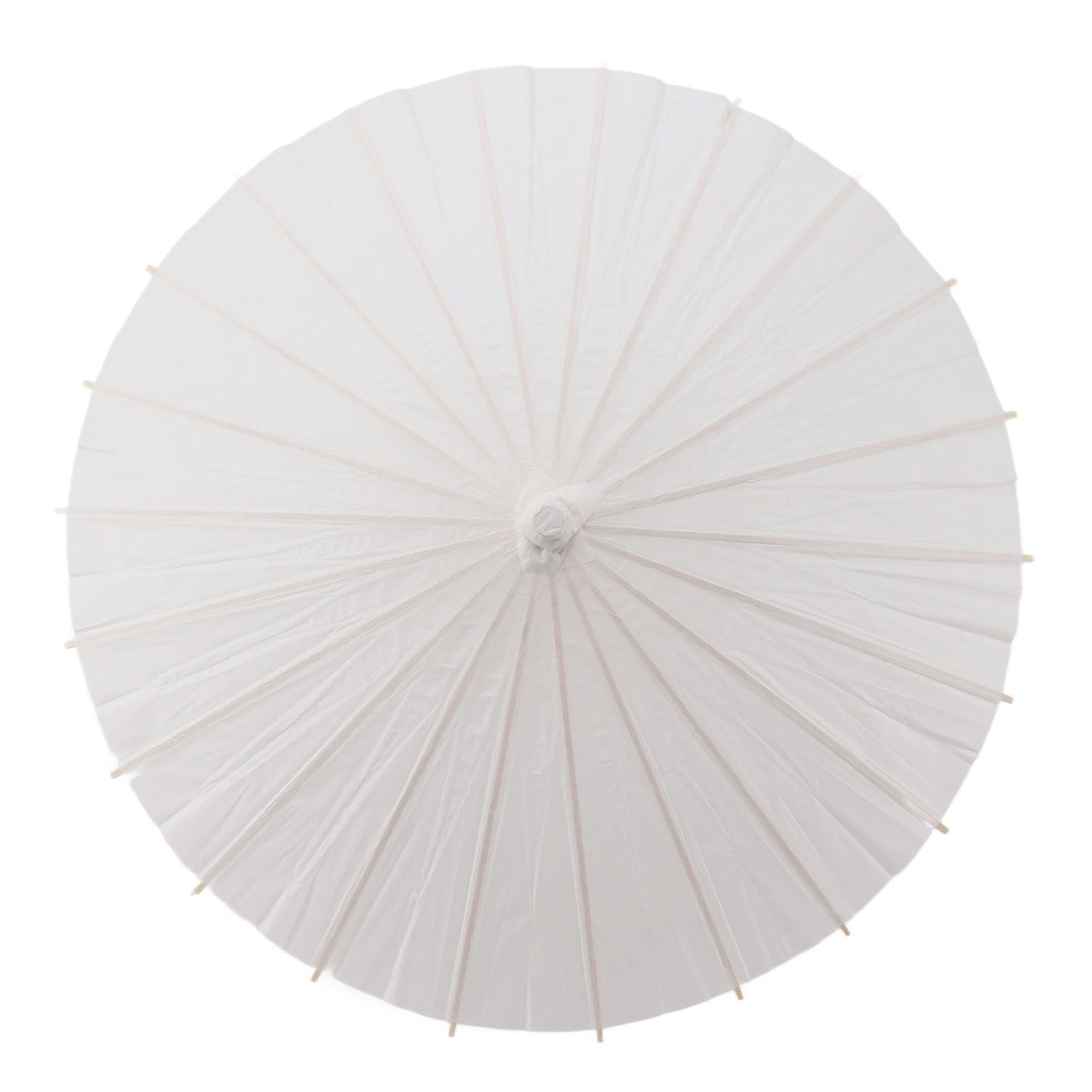 Kids Paper Parasol Bamboo and Paper Chinese Style Elegant White DIY Paper Umbrellas for Decoration 58cm/22.8in
