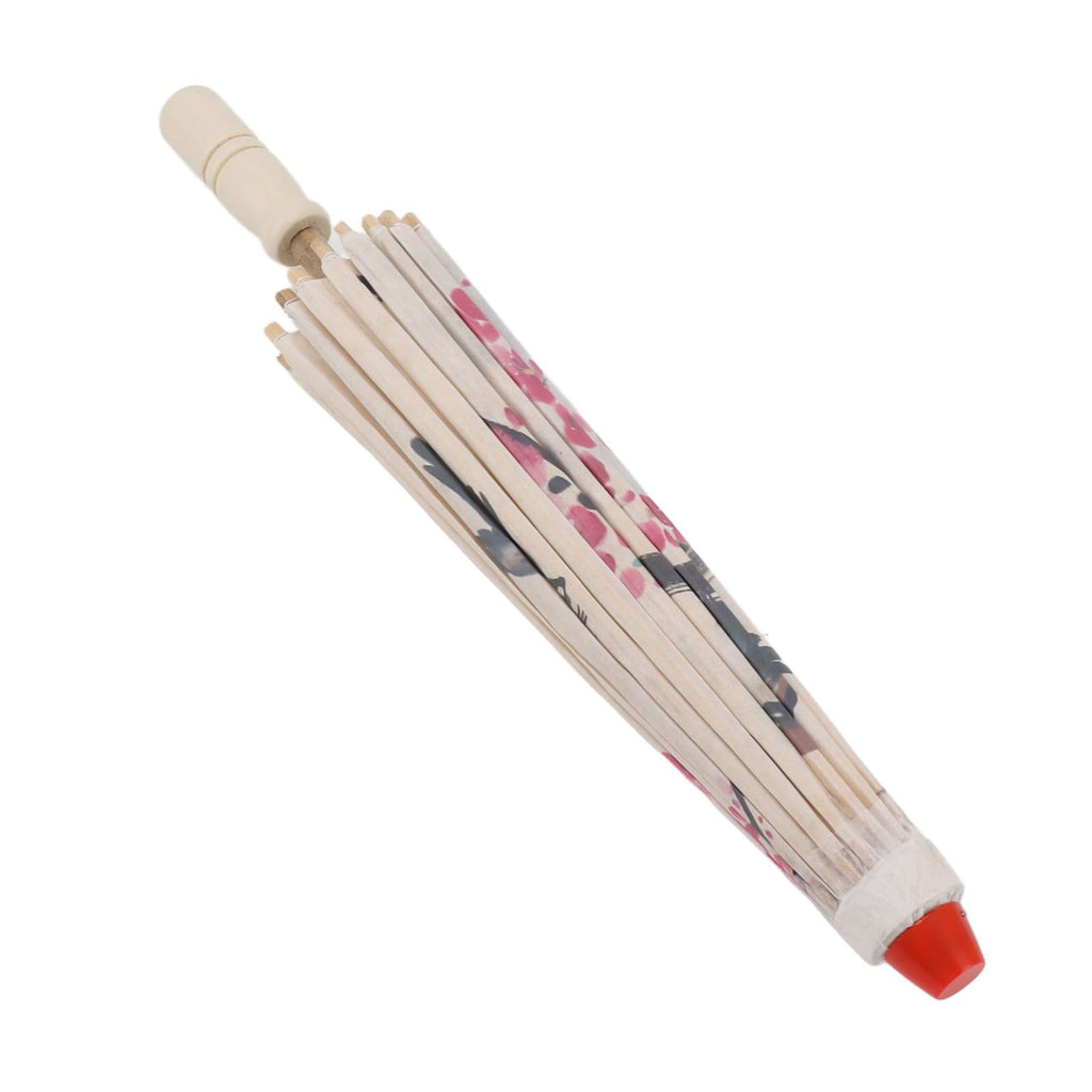 Chinese Oiled Paper Umbrella Handmade Paper Umbrella with Wood Handle for Performance Wedding Party