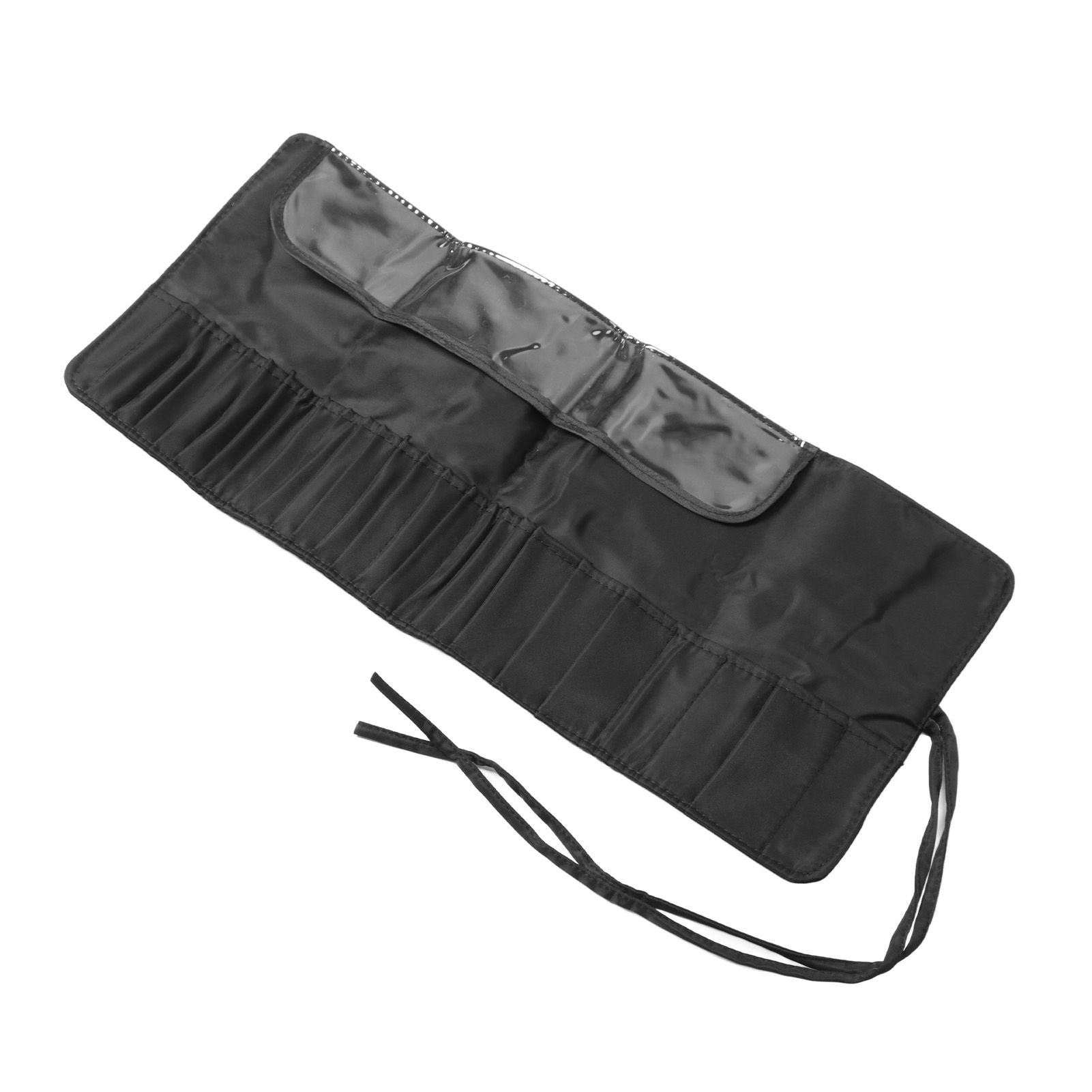 Makeup Brush Case 26 Holes Cosmetic Tool Storage Bag Black Large Capacity Waterproof Travel Makeup Brush Organizer