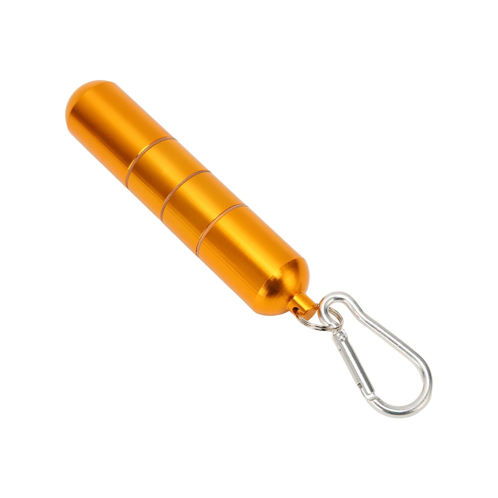 Portable Keychain Cigarette Case Aluminum Alloy Cigarette Tube Smoking Accessories for 10pcs 5.5mm Fine Cigarettes Gold