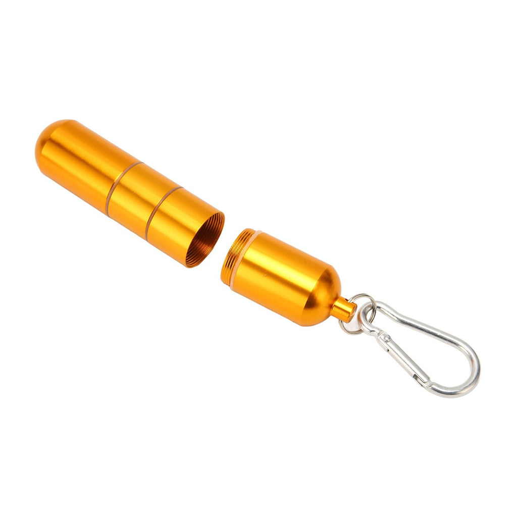 Portable Keychain Cigarette Case Aluminum Alloy Cigarette Tube Smoking Accessories for 10pcs 5.5mm Fine Cigarettes Gold