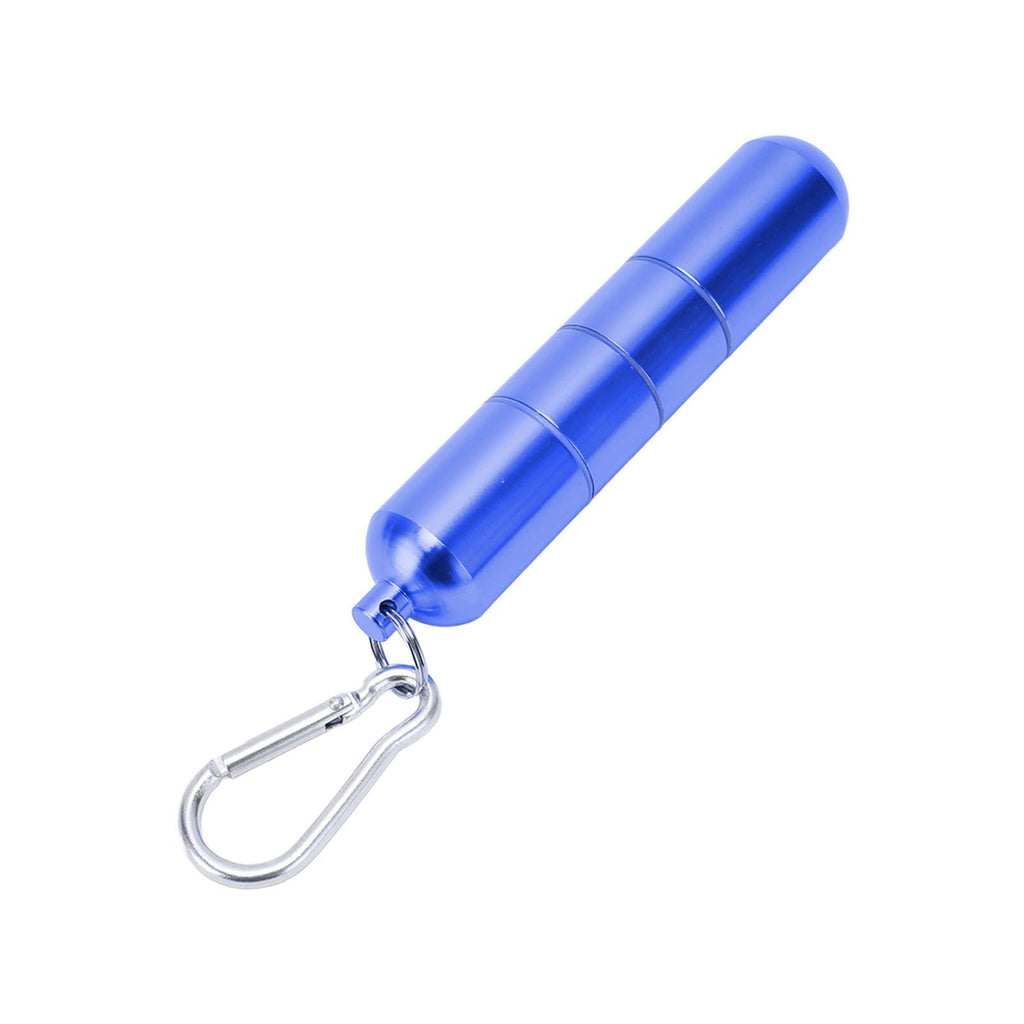 Portable Keychain Cigarette Case Aluminum Alloy Cigarette Tube Smoking Accessories for 10pcs 5.5mm Fine Cigarettes Blue