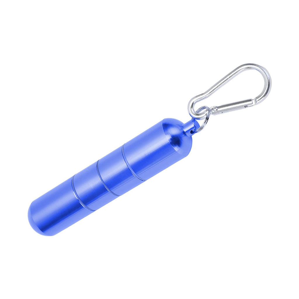 Portable Keychain Cigarette Case Aluminum Alloy Cigarette Tube Smoking Accessories for 10pcs 5.5mm Fine Cigarettes Blue