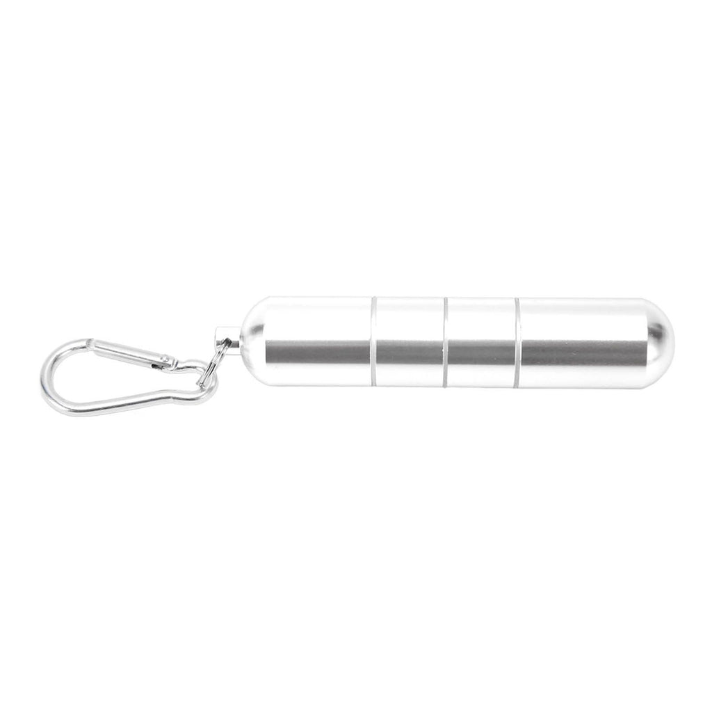 Portable Keychain Cigarette Case Aluminum Alloy Cigarette Tube Smoking Accessories for 10pcs 5.5mm Fine Cigarettes Silver
