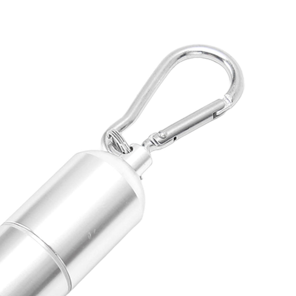 Portable Keychain Cigarette Case Aluminum Alloy Cigarette Tube Smoking Accessories for 10pcs 5.5mm Fine Cigarettes Silver