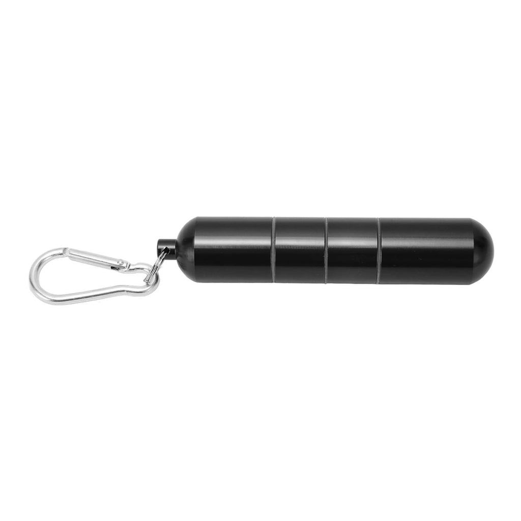 Portable Keychain Cigarette Case Aluminum Alloy Cigarette Tube Smoking Accessories for 10pcs 5.5mm Fine Cigarettes Black