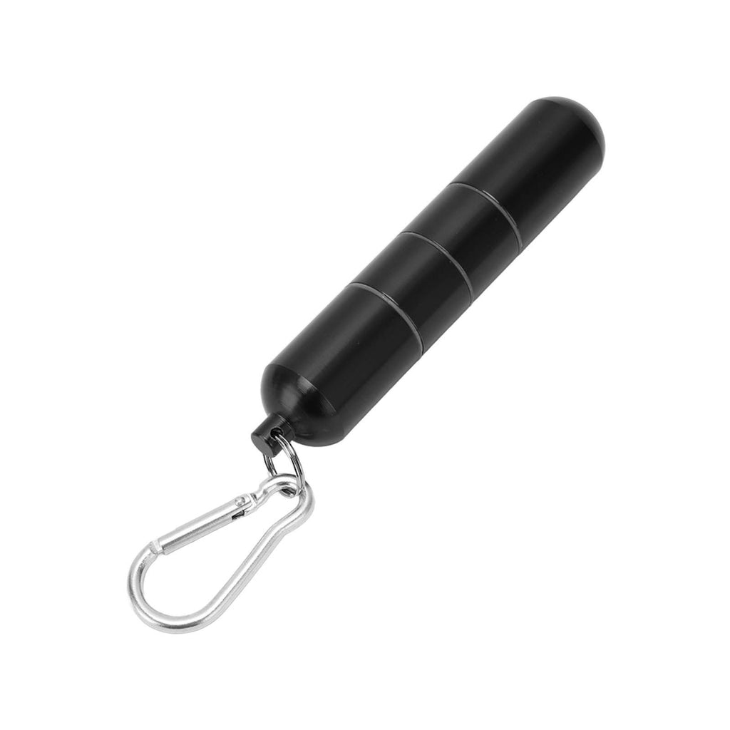 Portable Keychain Cigarette Case Aluminum Alloy Cigarette Tube Smoking Accessories for 10pcs 5.5mm Fine Cigarettes Black