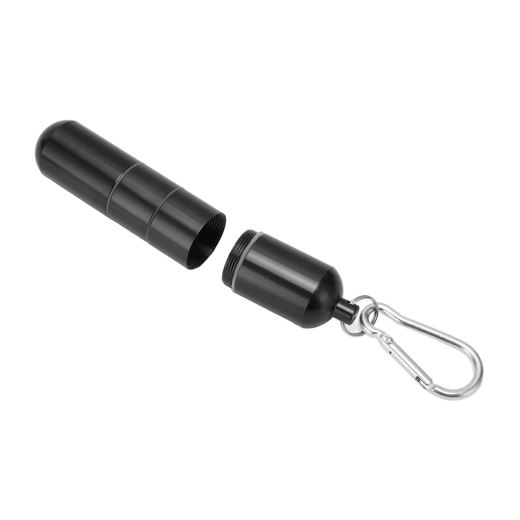 Portable Keychain Cigarette Case Aluminum Alloy Cigarette Tube Smoking Accessories for 10pcs 5.5mm Fine Cigarettes Black