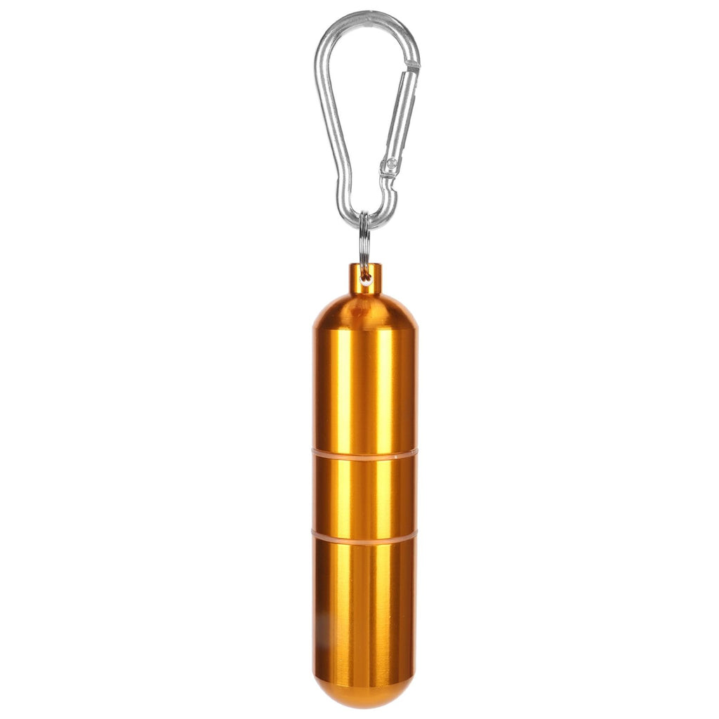 Cigarette Storage Tube Aluminum Alloy Sealed Waterproof Portable Cigarette Holder Container for Outdoor Travel Camping Hiking Gold