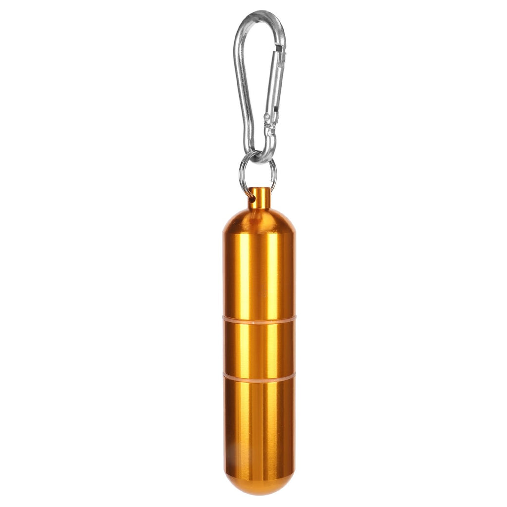 Cigarette Storage Tube Aluminum Alloy Sealed Waterproof Portable Cigarette Holder Container for Outdoor Travel Camping Hiking Gold