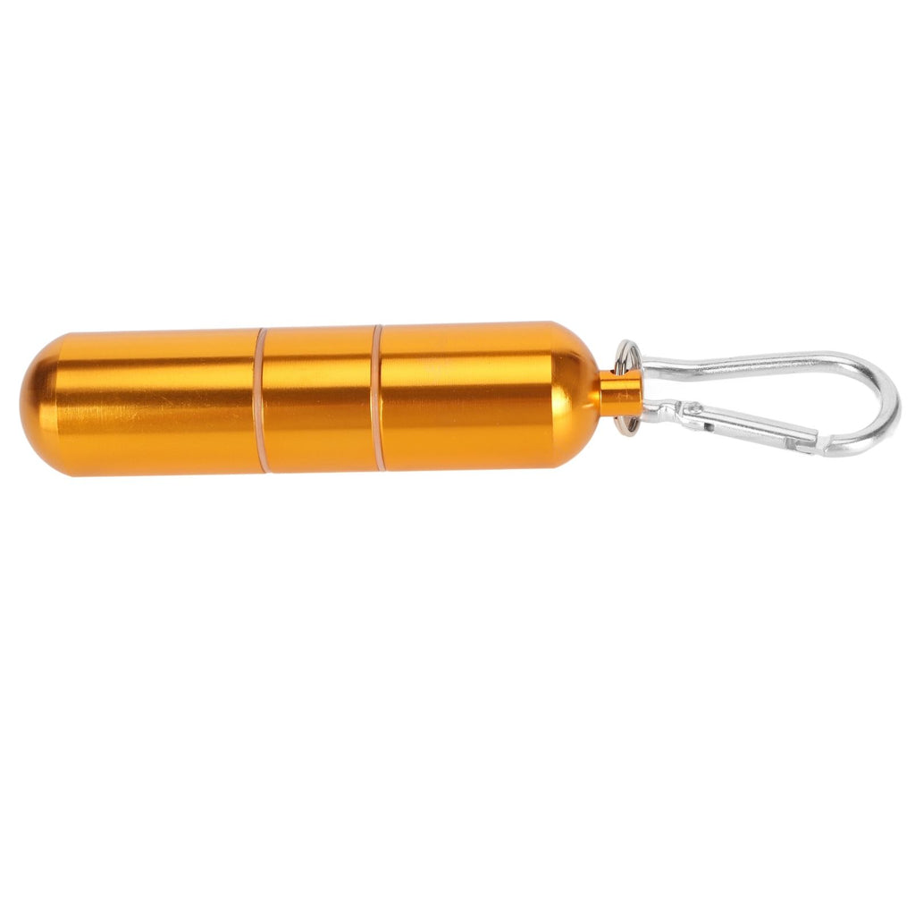 Cigarette Storage Tube Aluminum Alloy Sealed Waterproof Portable Cigarette Holder Container for Outdoor Travel Camping Hiking Gold