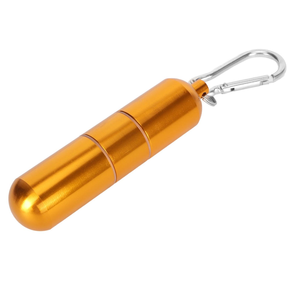 Cigarette Storage Tube Aluminum Alloy Sealed Waterproof Portable Cigarette Holder Container for Outdoor Travel Camping Hiking Gold