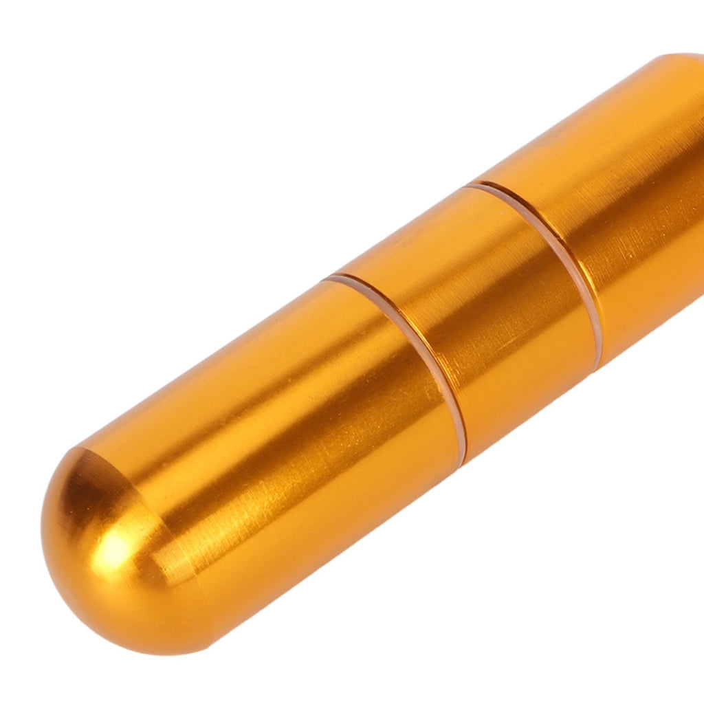Cigarette Storage Tube Aluminum Alloy Sealed Waterproof Portable Cigarette Holder Container for Outdoor Travel Camping Hiking Gold