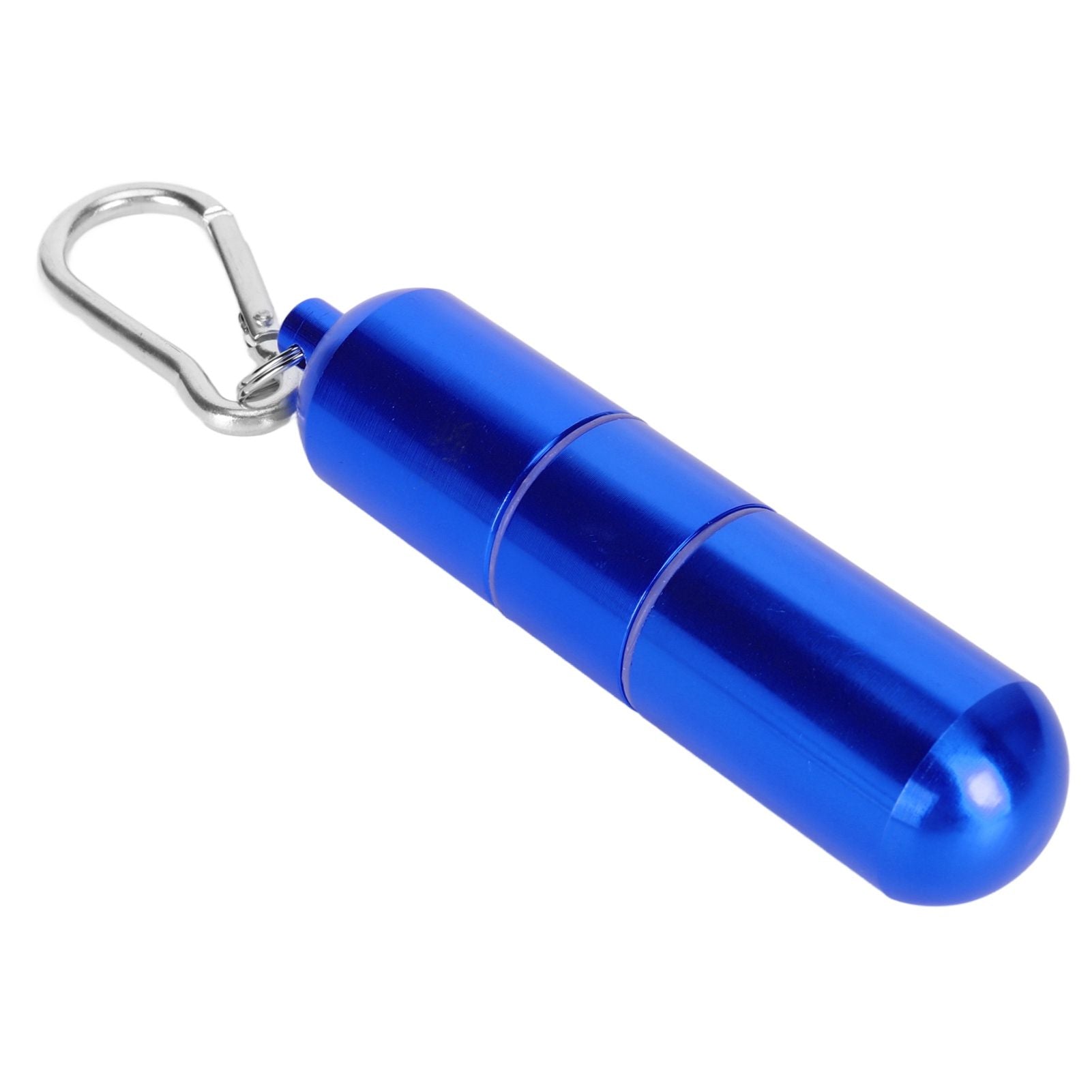 Cigarette Storage Tube Aluminum Alloy Sealed Waterproof Portable Cigarette Holder Container for Outdoor Travel Camping Hiking Blue