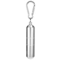 Cigarette Storage Tube Aluminum Alloy Sealed Waterproof Portable Cigarette Holder Container for Outdoor Travel Camping Hiking Silver