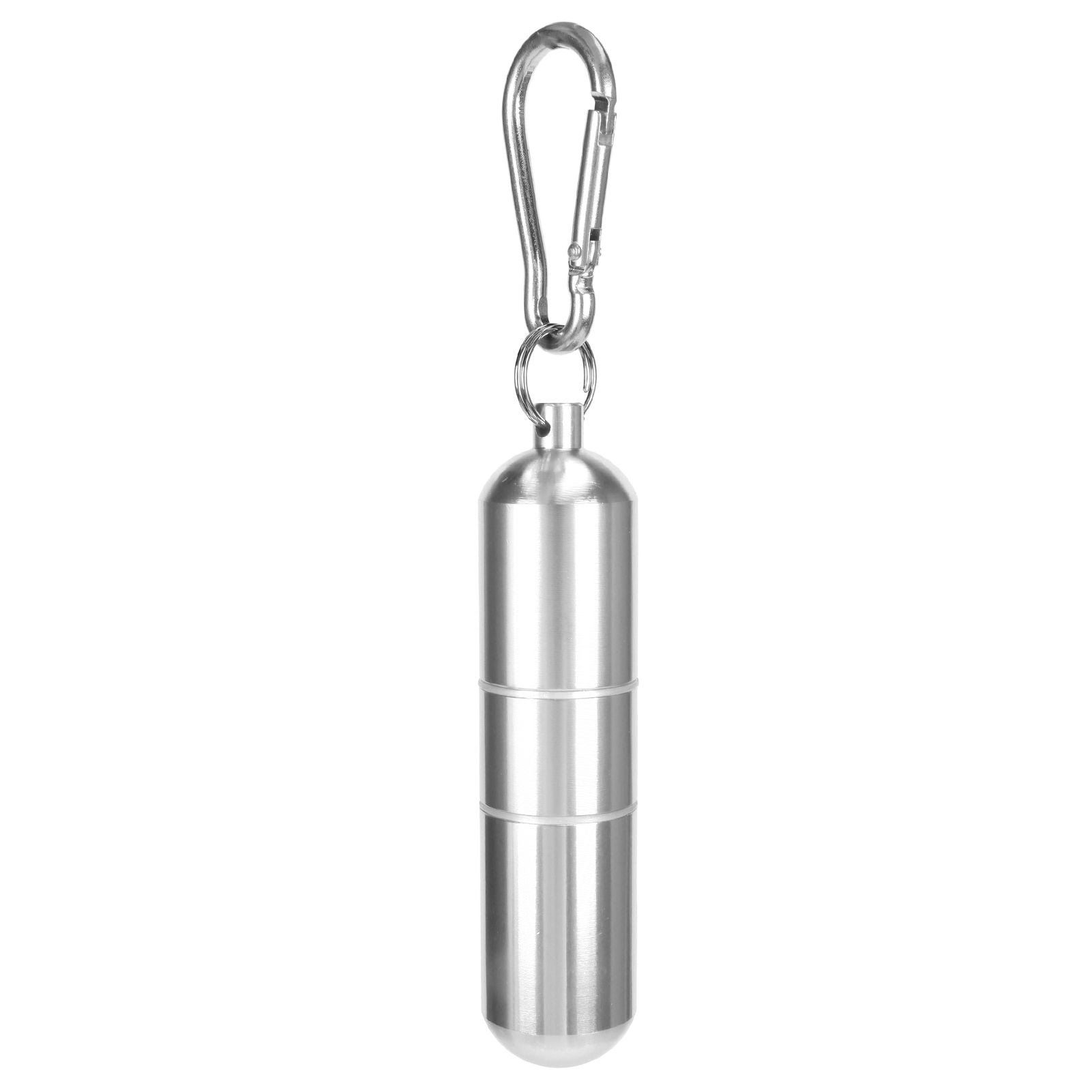 Cigarette Storage Tube Aluminum Alloy Sealed Waterproof Portable Cigarette Holder Container for Outdoor Travel Camping Hiking Silver
