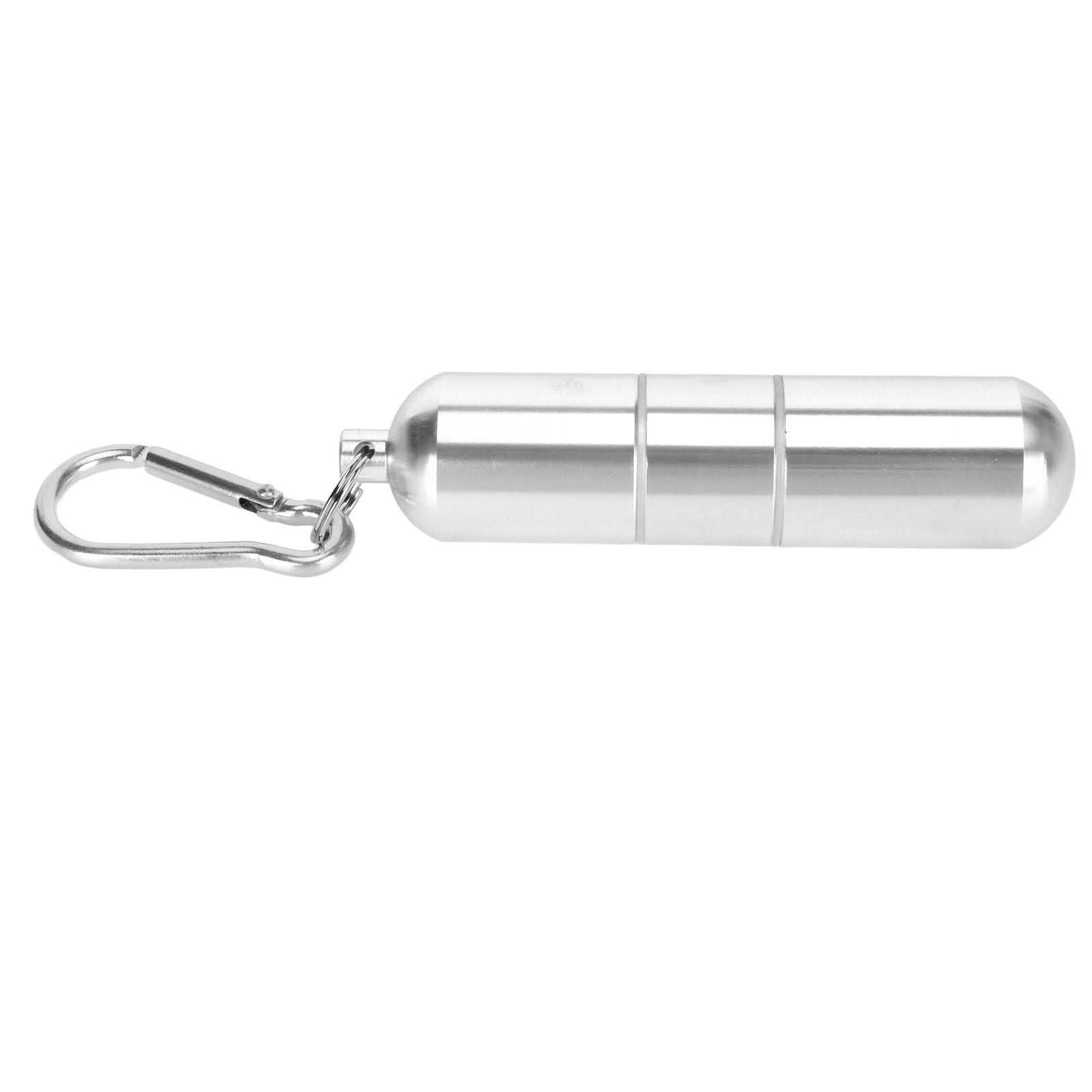 Cigarette Storage Tube Aluminum Alloy Sealed Waterproof Portable Cigarette Holder Container for Outdoor Travel Camping Hiking Silver